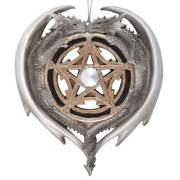 Dragon Magic Pentagram Hanging Ornament - Silver - thumbnail 2
