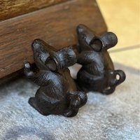 Cast Iron Mouse Decorative Doorstop - Brown / 2 - image 1