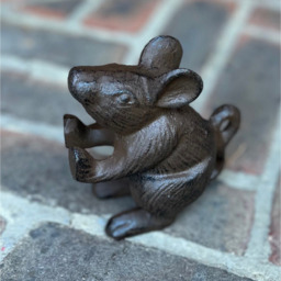 Cast Iron Mouse Decorative Doorstop - Brown / 2 - thumbnail 4