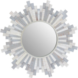 Cindy Small Gold Finish Wall Mirror - Grey - thumbnail 2