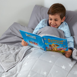 Star Teddy Fleece Weighted Blanket - Grey - thumbnail 3