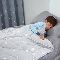 Star Teddy Fleece Weighted Blanket - Grey - thumbnail 4