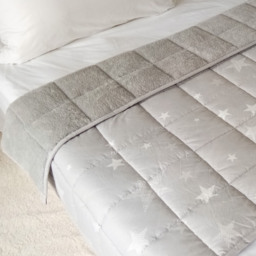 Star Teddy Fleece Weighted Blanket - Grey - thumbnail 5