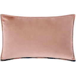 Delano Velvet Jacquard Cushion - Blush-Navy - thumbnail 5