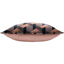 Delano Velvet Jacquard Cushion - Blush-Navy - thumbnail 4
