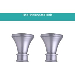 16-19 mm Extendable Metal Curtain Pole Rods Voile Easy Fitting - Satin Steel / 70 - 120 cm - thumbnail 4