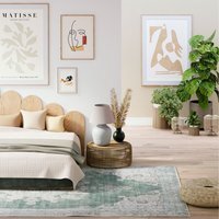 Green Vintage Washable Rug - Green / 230 x 160cm - image 1
