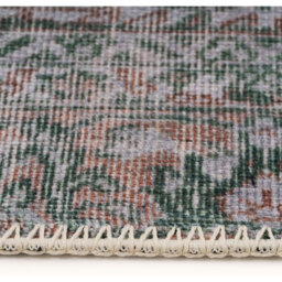 Green Vintage Washable Rug - Green / 230 x 160cm - thumbnail 2