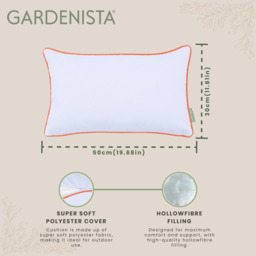 White Rectangular Pillow with Colours Piping Soft Comfy  - Orange  / 8 - thumbnail 2