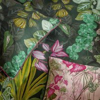 Veadeiros Exotic Floral Duvet Cover Set - Pink-Green / King