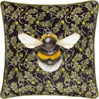 Braywick Printed Velvet Cushion - Bee / 80 Feather 20 Polyester