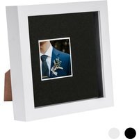 "3D Box Photo Frame - 6 x 6"" with 2 x 2"" Mount - White/Black" - image 1