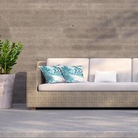 Natural Luxury Style incorporates marble Outdoor Cushion - Blue / 60cm - thumbnail 1