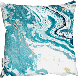 Natural Luxury Style incorporates marble Outdoor Cushion - Blue / 60cm - thumbnail 2