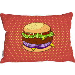 The Pop Art Illustration Of Burger Cushion - Orange - thumbnail 2