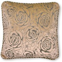 Flock Rose Cushion - Latte