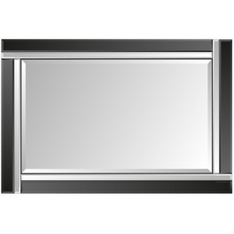 MirrorOutlet Calder Black Glass Venetian Mirror 120 x 80cm - Black - thumbnail 3