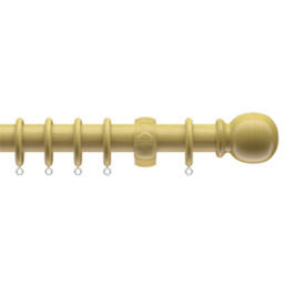 Complete Wooden Curtain Pole Set - Light Ash / 120cm - thumbnail 3