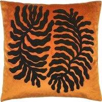 Maldive Botanical Velvet Tufted Cushion - Ginger - image 1