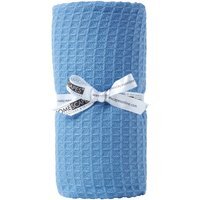Organic Cotton Waffle Blanket - Blue / 150cm / 125 x 150 cm - thumbnail 1