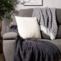 Atzi Geometric Throw - Charcoal - thumbnail 5