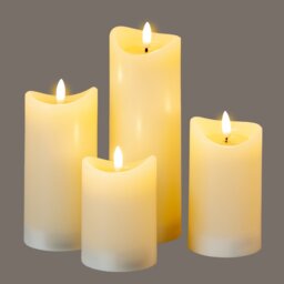 Luxe Collection Natural Glow Cream Melted LED Candle - Cream - thumbnail 3