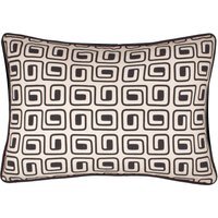 Safara Printed Cushion - Black / Polyester - thumbnail 1