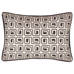 Safara Printed Cushion - Black / Polyester - thumbnail 2