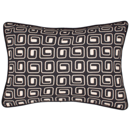 Safara Printed Cushion - Black / Polyester - thumbnail 3