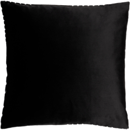 Evoke Cut Velvet Cushion - Black / 55cm / Polyester - thumbnail 3