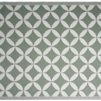 Outdoor Circles Camping Rug Mat - Green & White - image 1