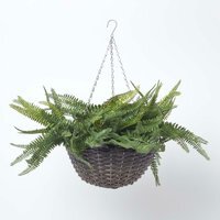 Homescapes Boston Fern Artificial Hanging Basket, 65 cm - Green