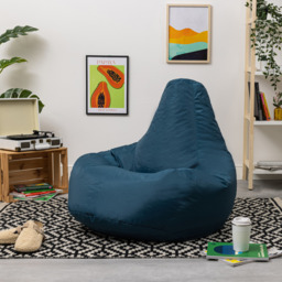 icon Dalton High Back Adult Gaming Indoor Outdoor Bean Bag Chair - Teal - thumbnail 4