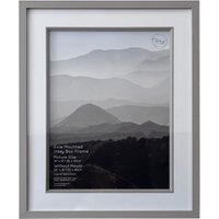 Evie Mounted Inlay Photo Frame - Grey / 16 x 12 inch