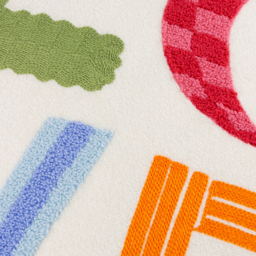 Love Tuft Embroidered Cushion - Multi / Feather - thumbnail 4