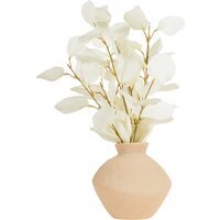 Bleached Eucalyptus Vase Arrangement - Pink and White