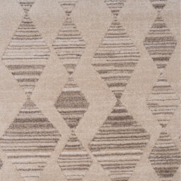 Diamond Geometric Living Area Rug - Beige / 800 x 60cm - thumbnail 5