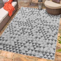 Modern Triangle Design Outdoor-Indoor Waterproof Rugs - Dark Grey / 160x230 cm Rectangle