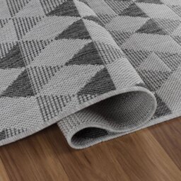 Modern Triangle Design Outdoor-Indoor Waterproof Rugs - Dark Grey / 160x230 cm Rectangle - thumbnail 3
