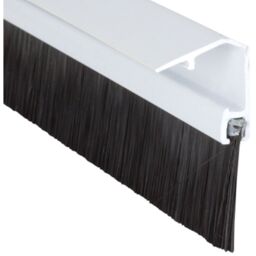White PVC Draught Excluder Premium Door Strip Brush Seal Concealed Fixings 914mm - Grey - thumbnail 3