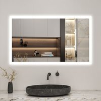 Dimmable Bathroom Mirror with 3 Colours Lights - White / 100cm - image 1