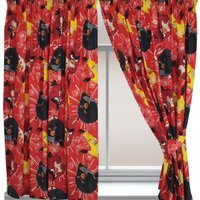 Angry Birds TNT Curtain Pair With Tie Backs - Red / 72in