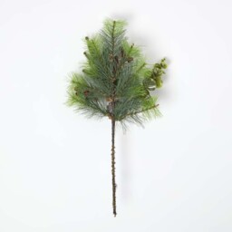 Artificial Bouquet Winter Woodland and Eucalyptus Single Stem - Green & Red - thumbnail 4
