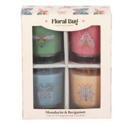 Floral Bug Mandarin  Bergamot Candle Set - Multicolor - thumbnail 4
