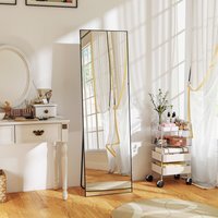 HOMCOM Full Length Floor Standing or Wall Mount Dressing Mirror - Black