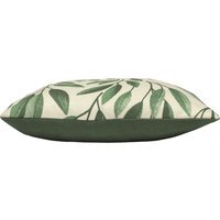 Laurel Botanical Cushion 45 x 45cm - Forest Green / Feather - thumbnail 1