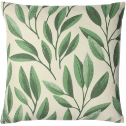 Laurel Botanical Cushion 45 x 45cm - Forest Green / Feather - thumbnail 2