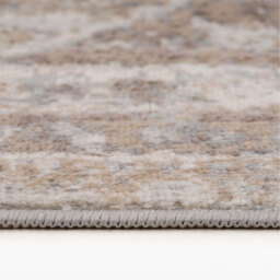 Neutral Beige Traditional Medallion Living Area Rug - Beige / 110 x 60cm - thumbnail 4