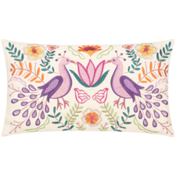 Broderie Embroidered Cushion - Multicolour / Polyester - thumbnail 2