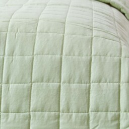 Cotton Quilted Reversible Bedspread - Sage-Cream / Double - thumbnail 3